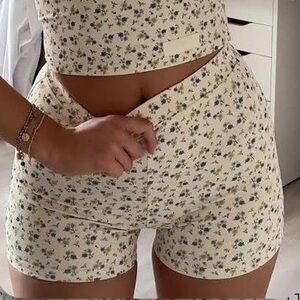 Floral biker shorts
